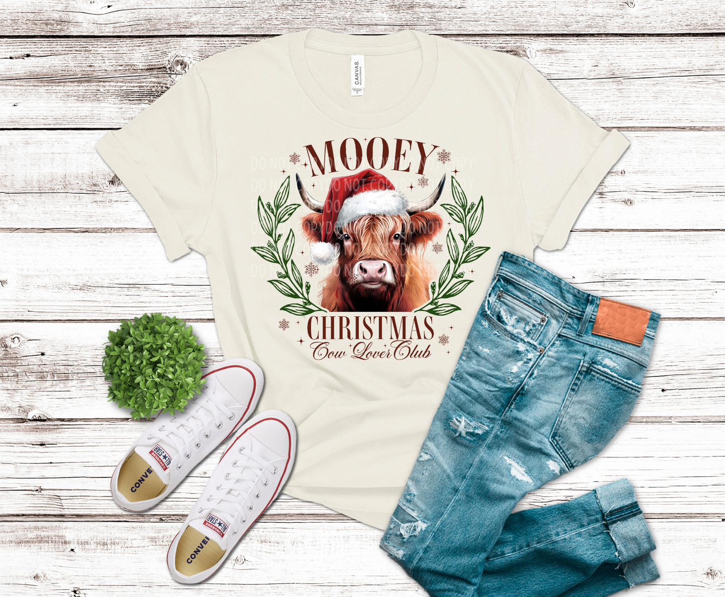 Christmas Highland Cow | Premade DTF Transfer Gang Sheet For Graphic Tees - Griffin Expressions