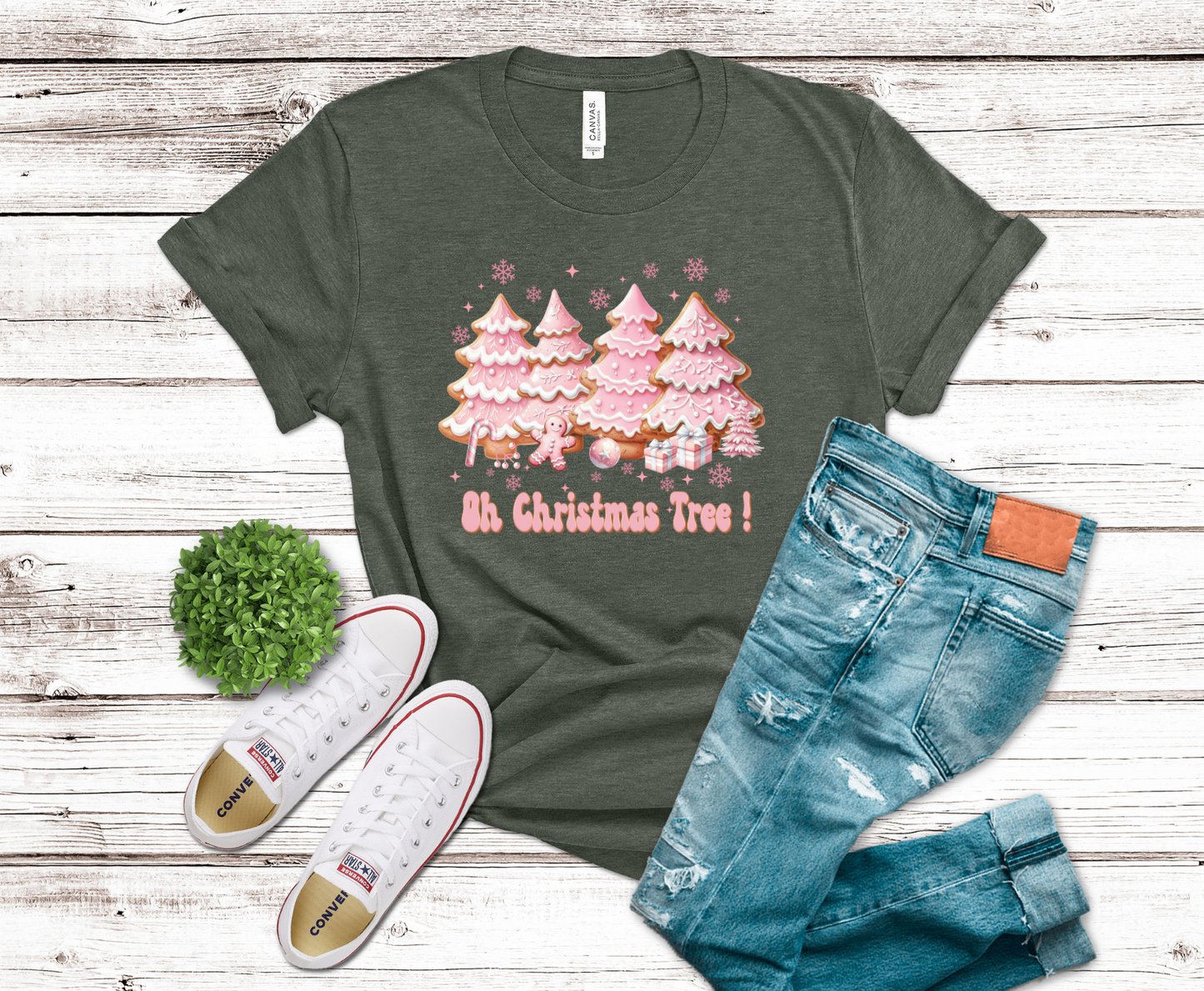 Premade DTF Transfer Gang Sheet For Graphic Tees | Pink Christmas