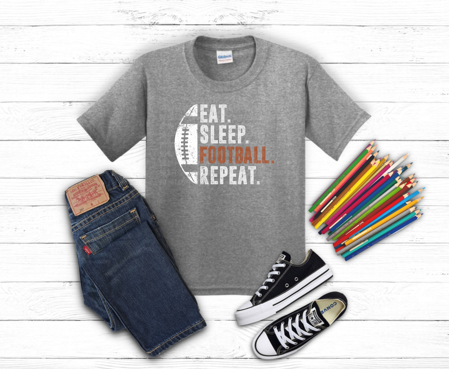 Premade DTF Transfer Gang Sheet For Graphic Tees | Youth Football Boy