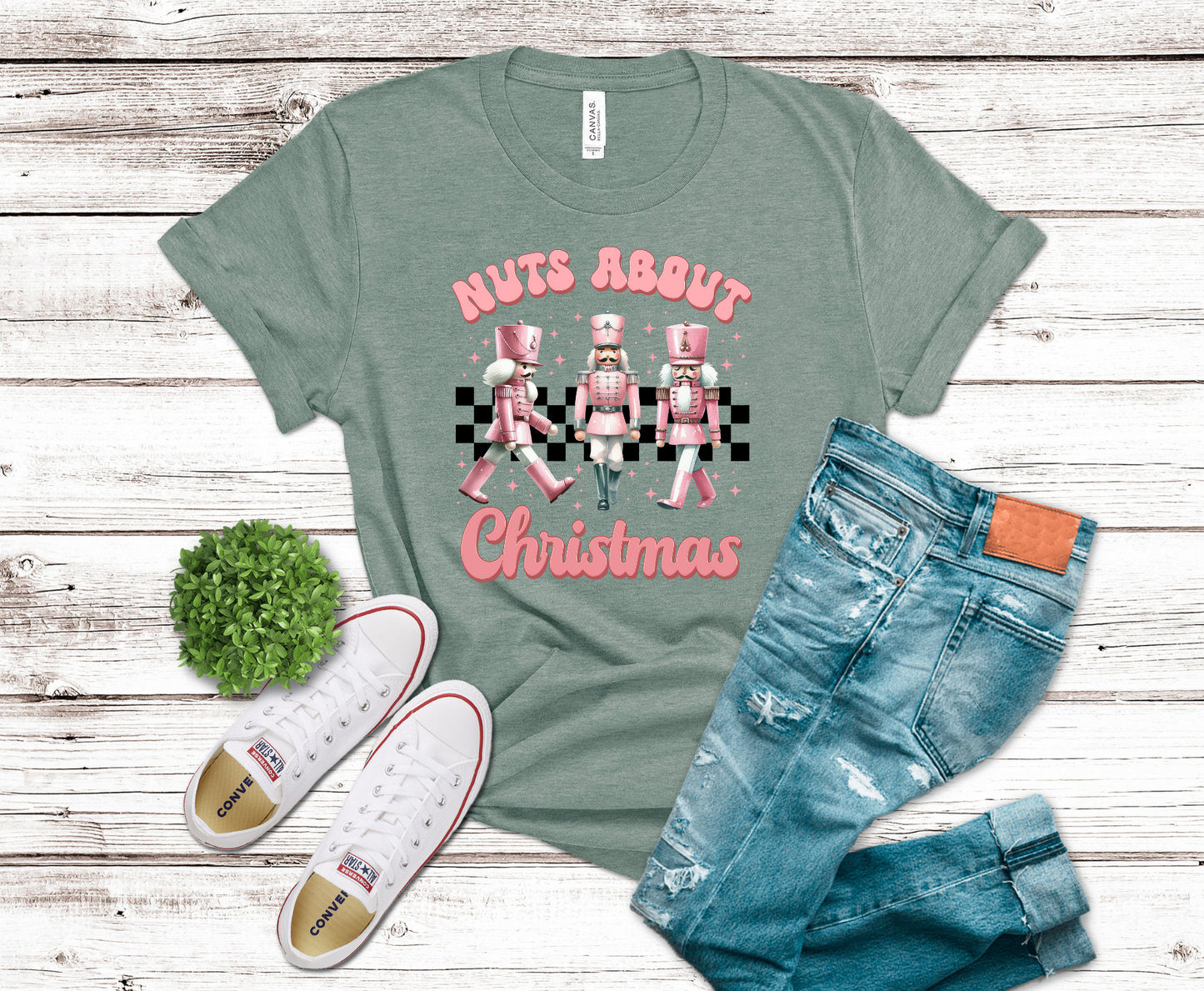 Premade DTF Transfer Gang Sheet For Graphic Tees | Pink Christmas
