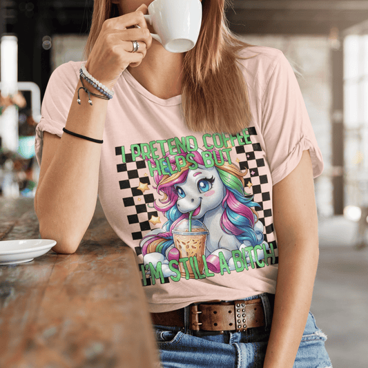 I Pretend Coffee Helps | Tee | Crew | Hoodie - Griffin Expressions