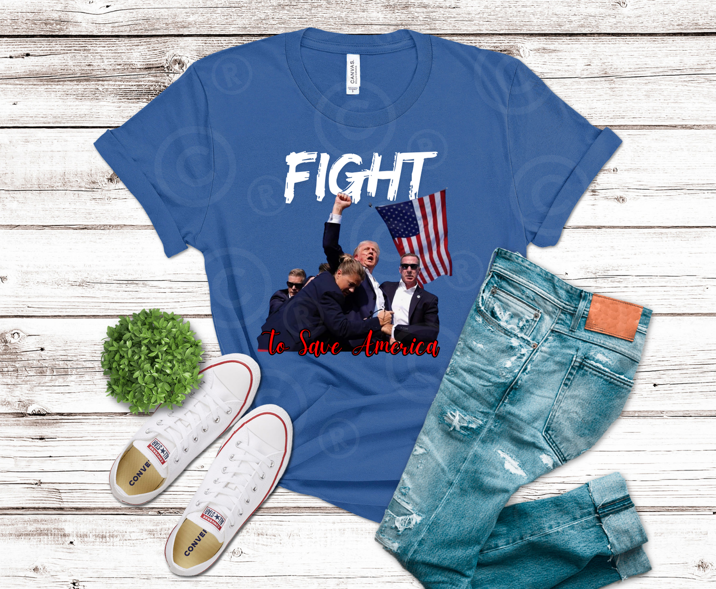 Fight - Trump Shot WHITE | DTF - Griffin Expressions