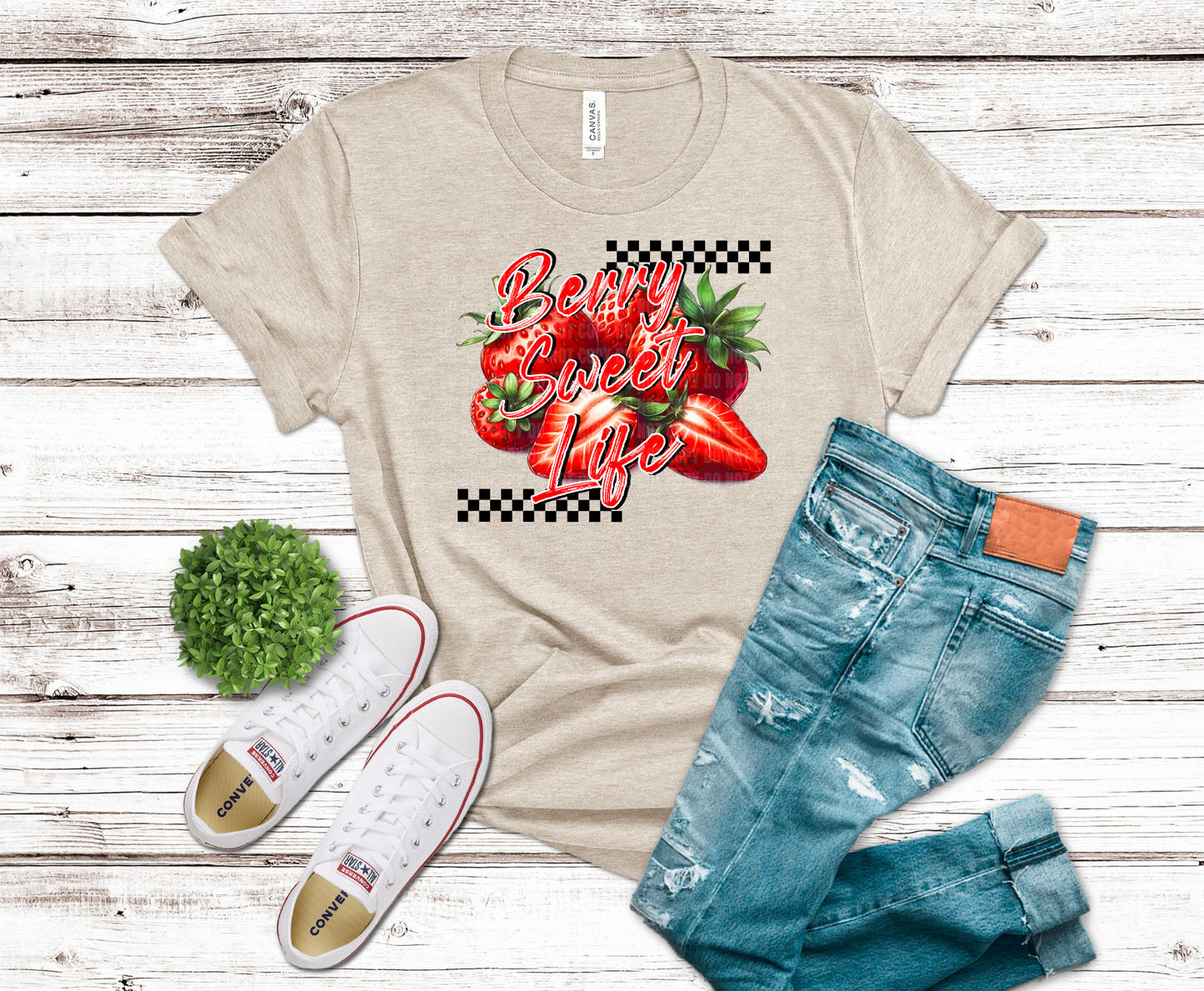 Premade DTF Transfer Gang Sheet For Graphic Tees | Strawberry Lover