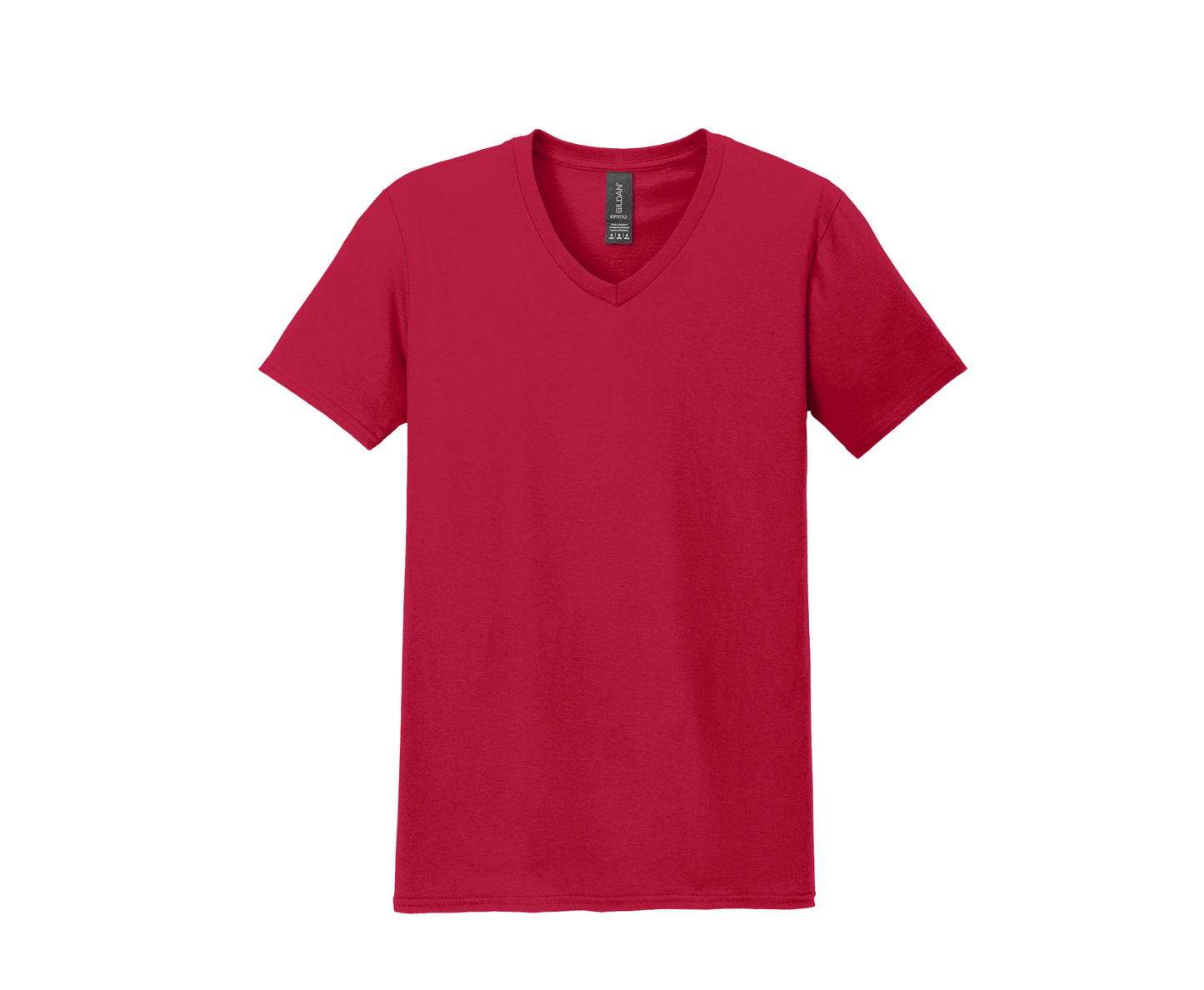 Gildan Softstyle® V-Neck T-Shirt | Cherry Red - Griffin Expressions