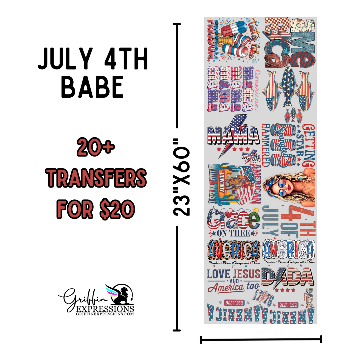 Dollar Deals | July 4th Babe - Griffin Expressions