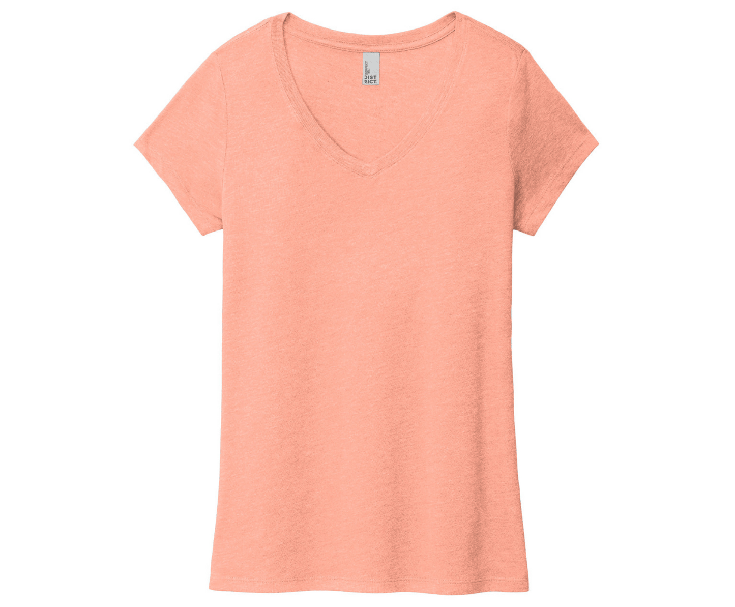 District ® Women’s Perfect Tri ® V-Neck Tee | Heather Dusty Peach - Griffin Expressions
