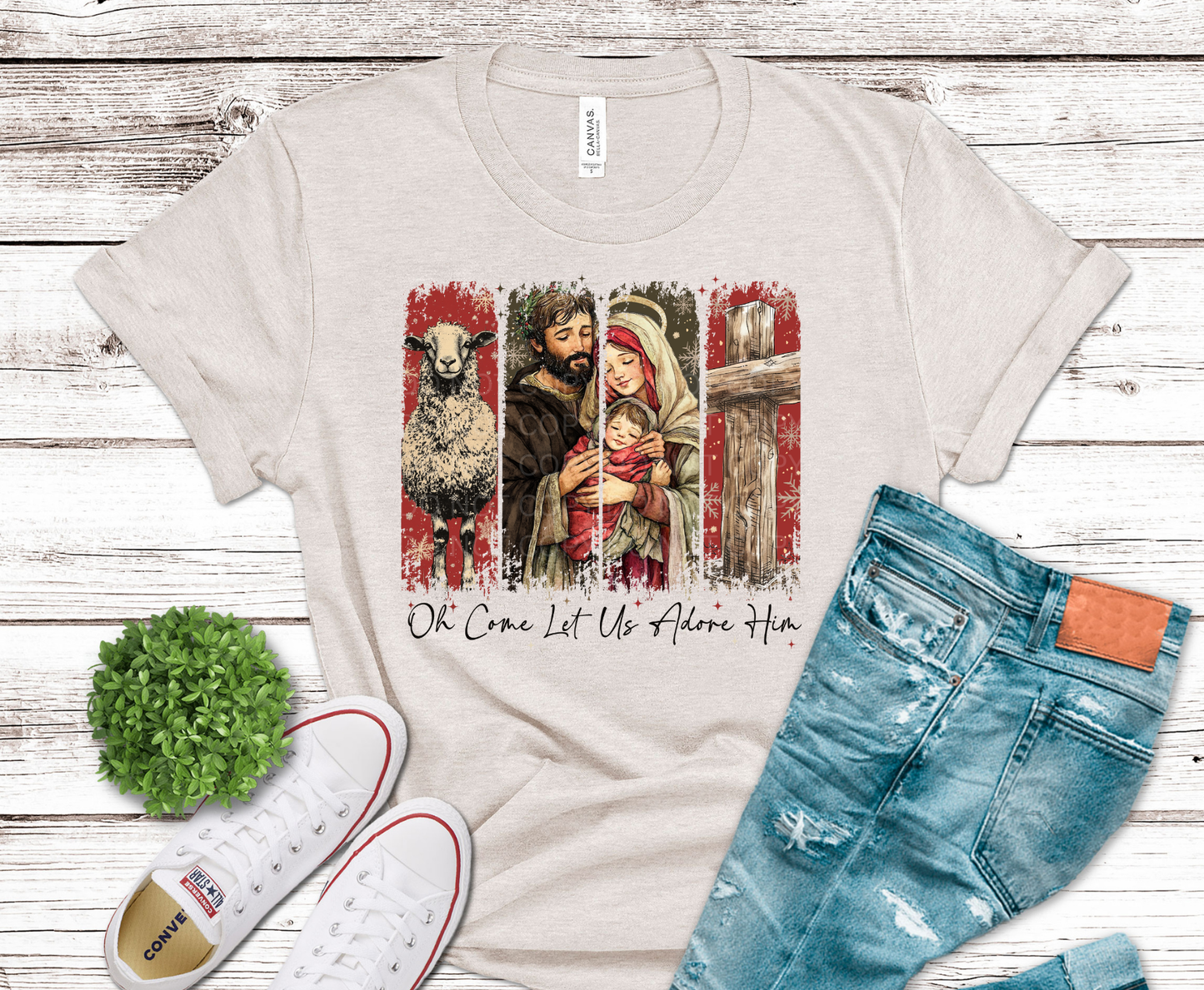 Premade DTF Transfer Gang Sheet For Graphic Tees | Faithful Christmas