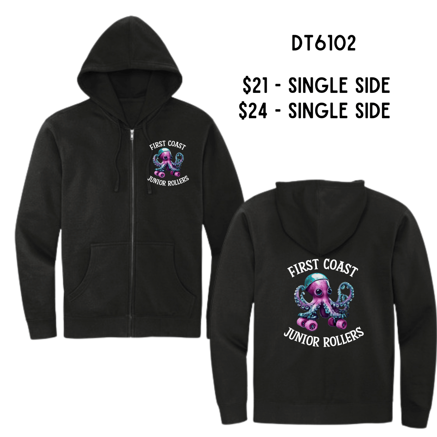 Junior Rollers | Full Zip Sweatshirt - Griffin Expressions