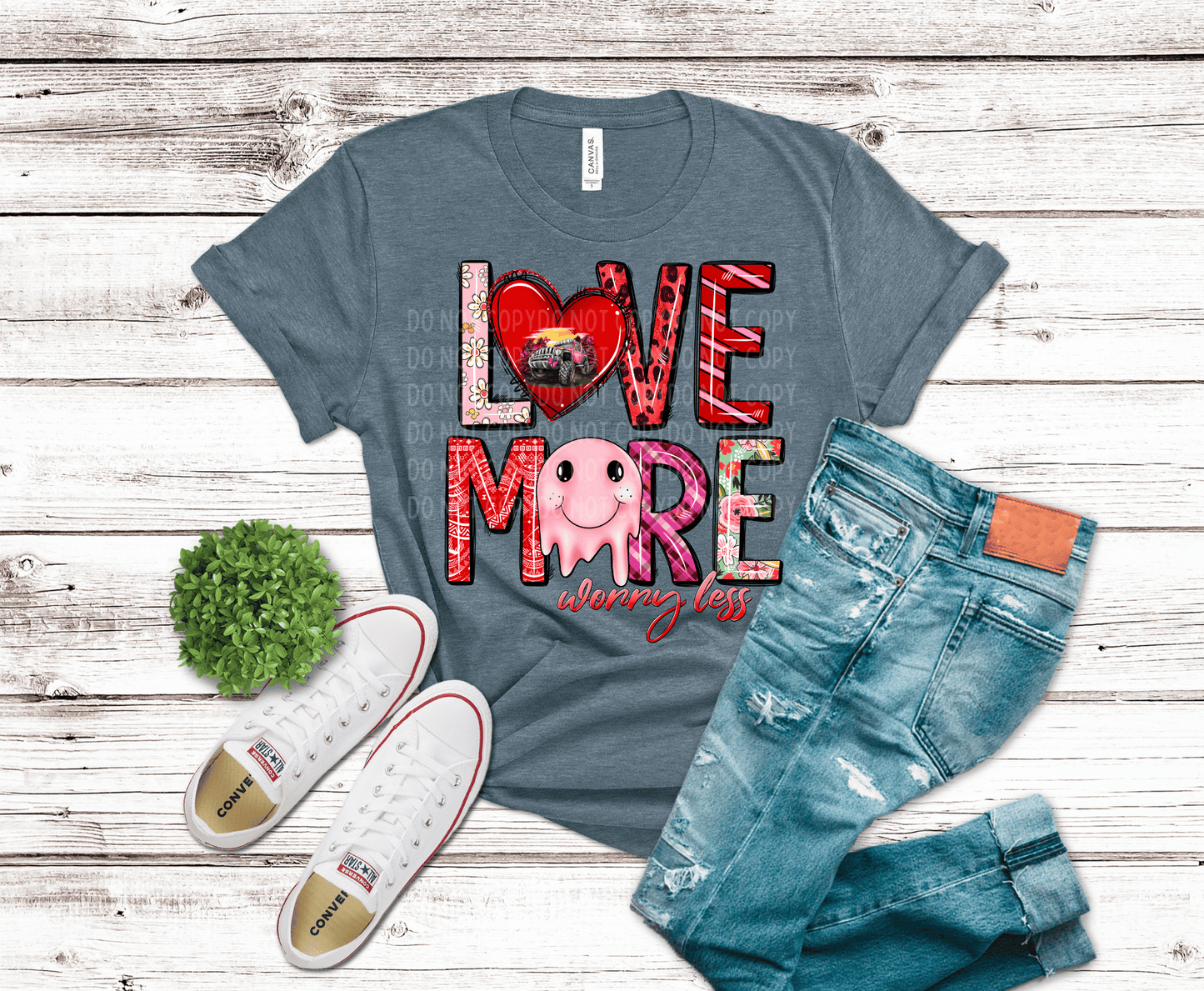 Jeep Love More Worry Less | DTF - Griffin Expressions
