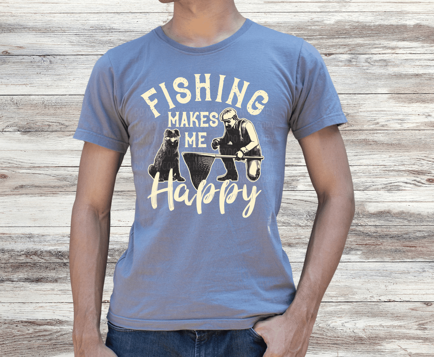 Fishing Makes Me Happy | DTF - Griffin Expressions