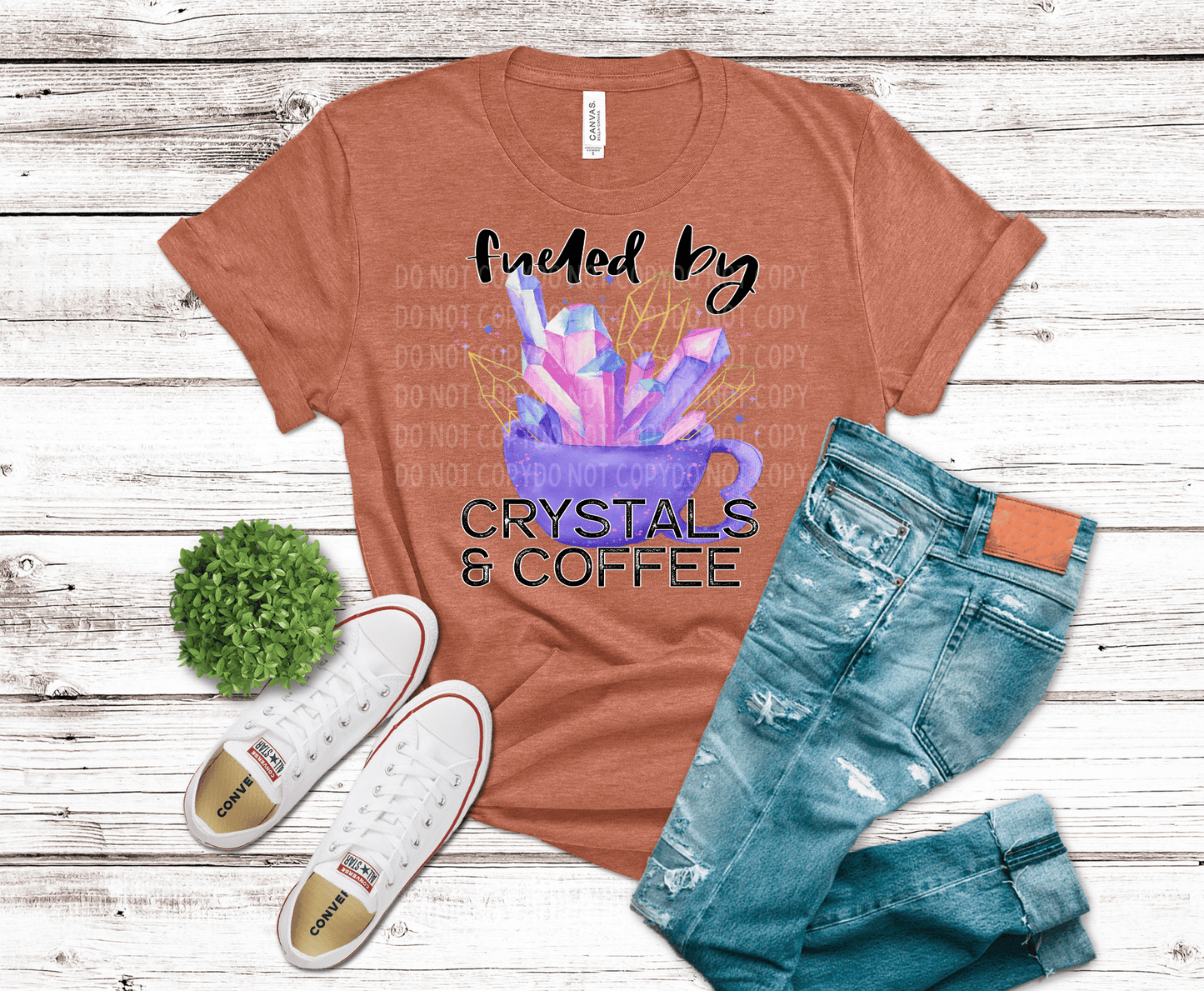 Fueled By Crystals And Coffee | DTF - Griffin Expressions