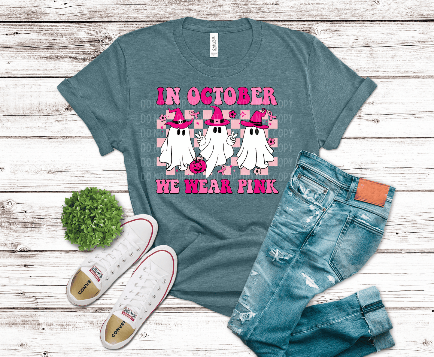 We Wear Pink Checkers | DTF - Griffin Expressions