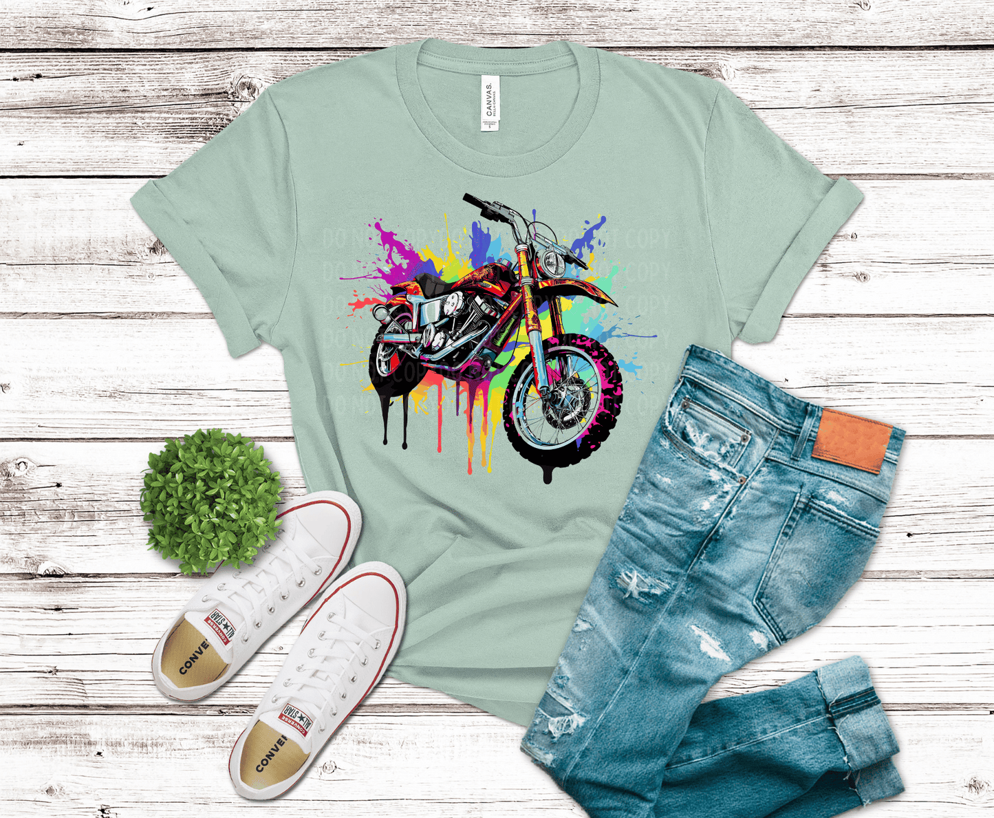 Watercolor Motorcycle | DTF - Griffin Expressions
