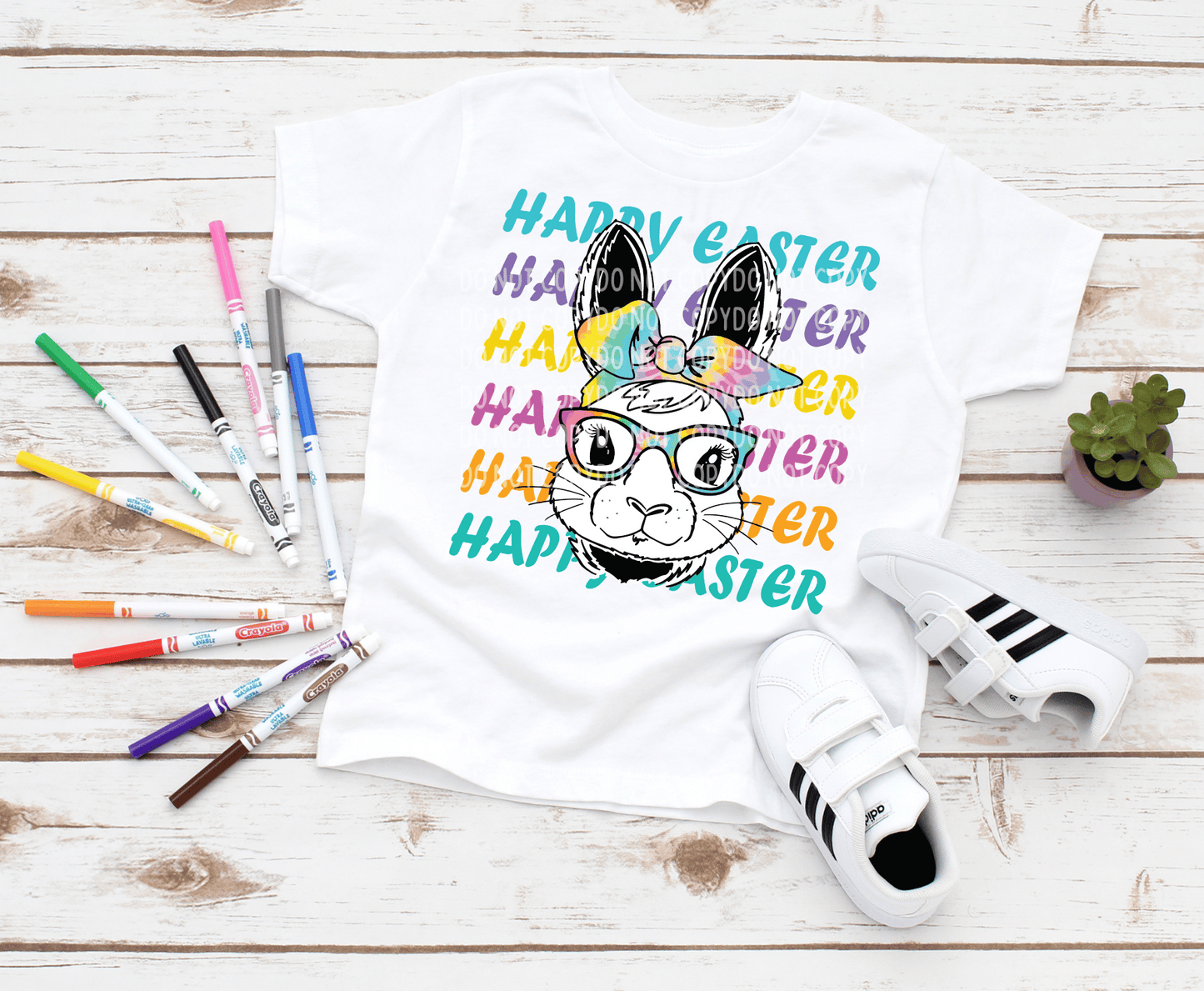 Tie Dye Bunny Happy Easter | DTF - Griffin Expressions
