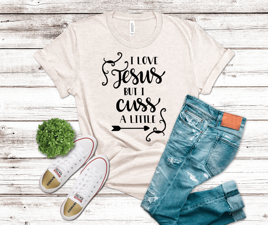 I Love Jesus But I Cuss A Little | DTF - Griffin Expressions