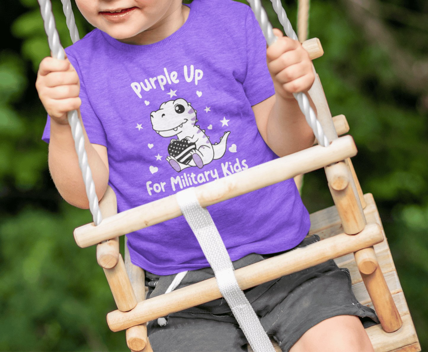 Purple Up Military Dino | DTF - Griffin Expressions