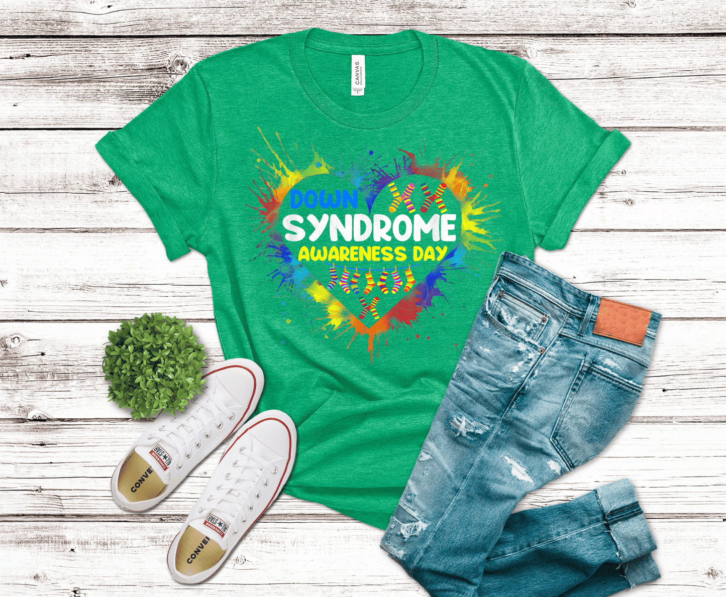 Premade DTF Transfer Gang Sheet For Graphic Tees| Down Syndrome Awareness