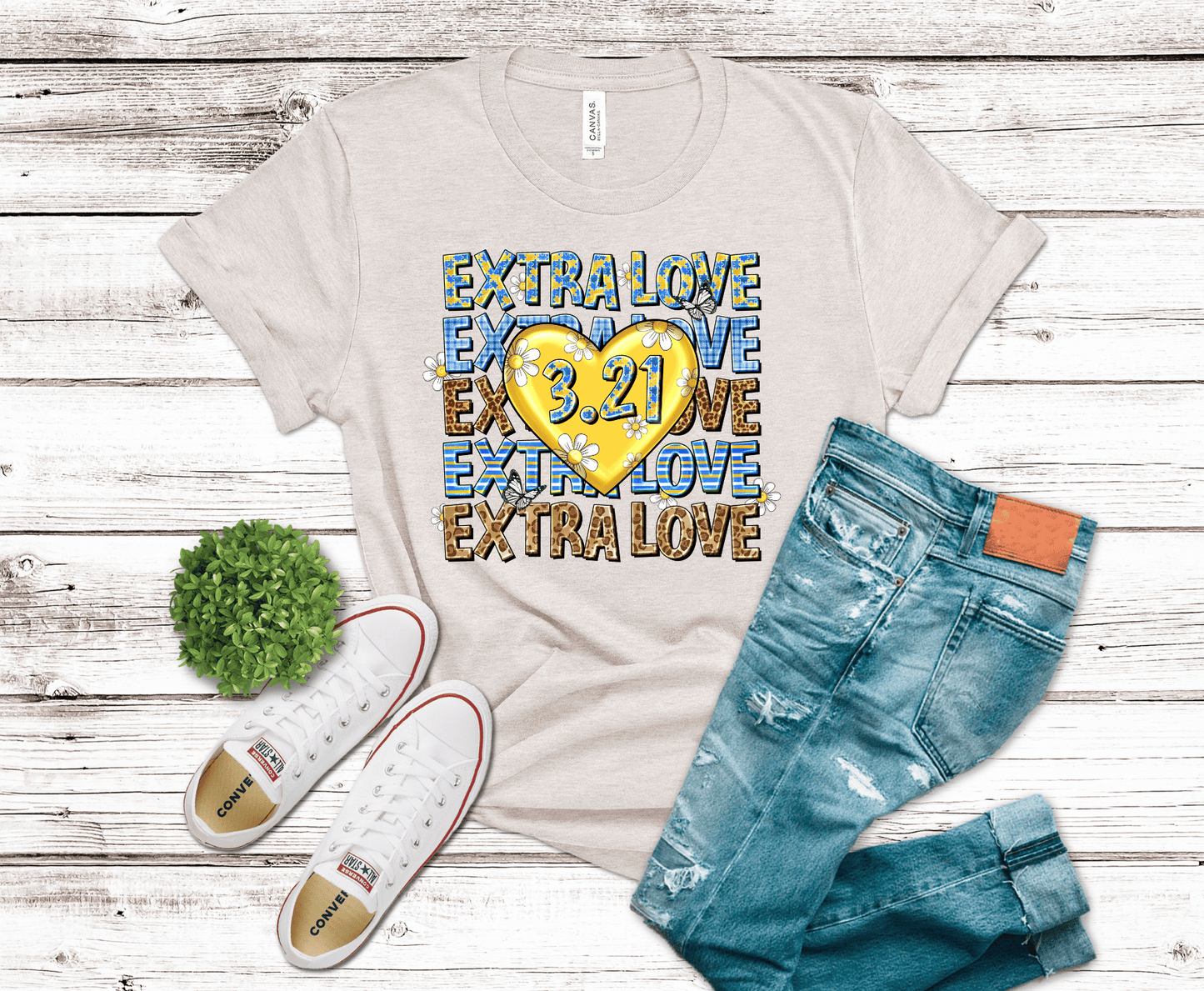 Premade DTF Transfer Gang Sheet For Graphic Tees| Down Syndrome Awareness