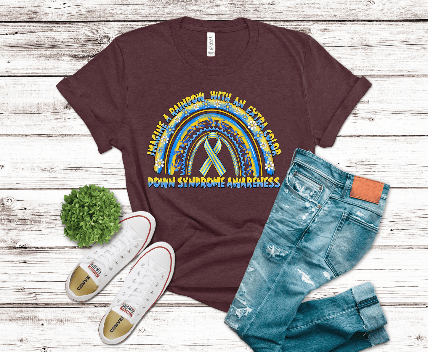 Premade DTF Transfer Gang Sheet For Graphic Tees| Down Syndrome Awareness