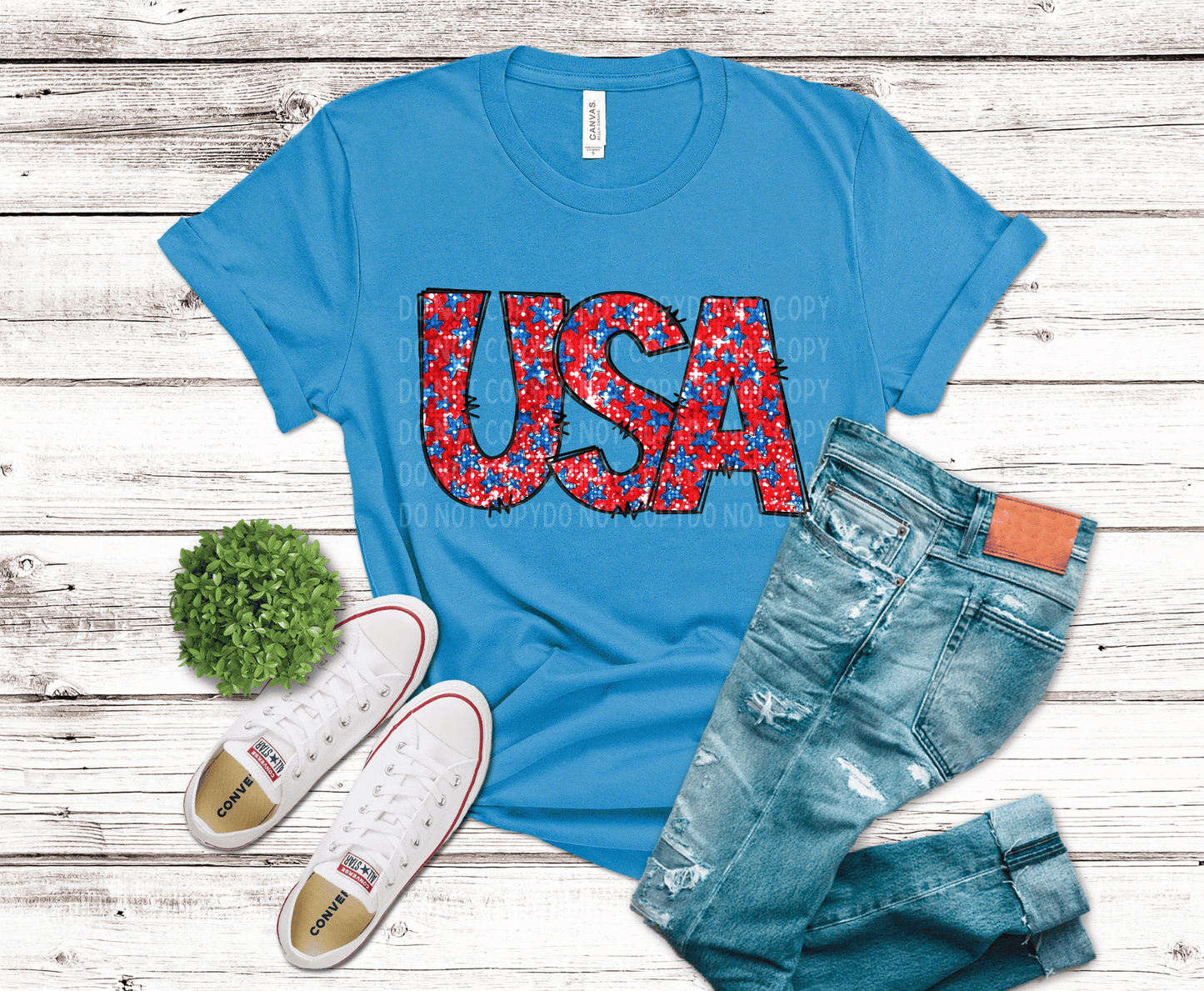 Red, White & Blue | Premade DTF Transfer Gang Sheet For Graphic Tees - Griffin Expressions