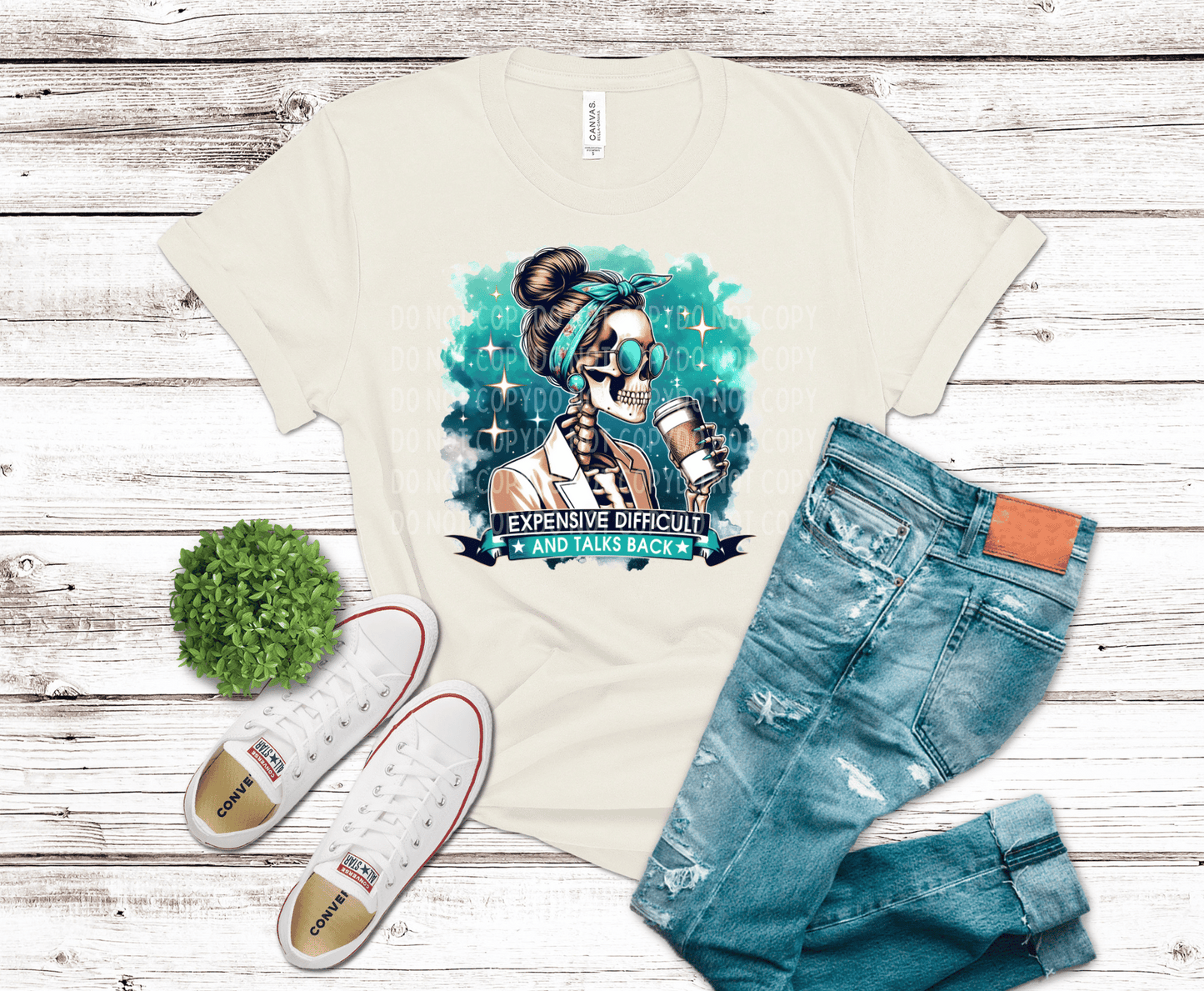 Skull Expensive Difficult And Talks Back | DTF - Griffin Expressions