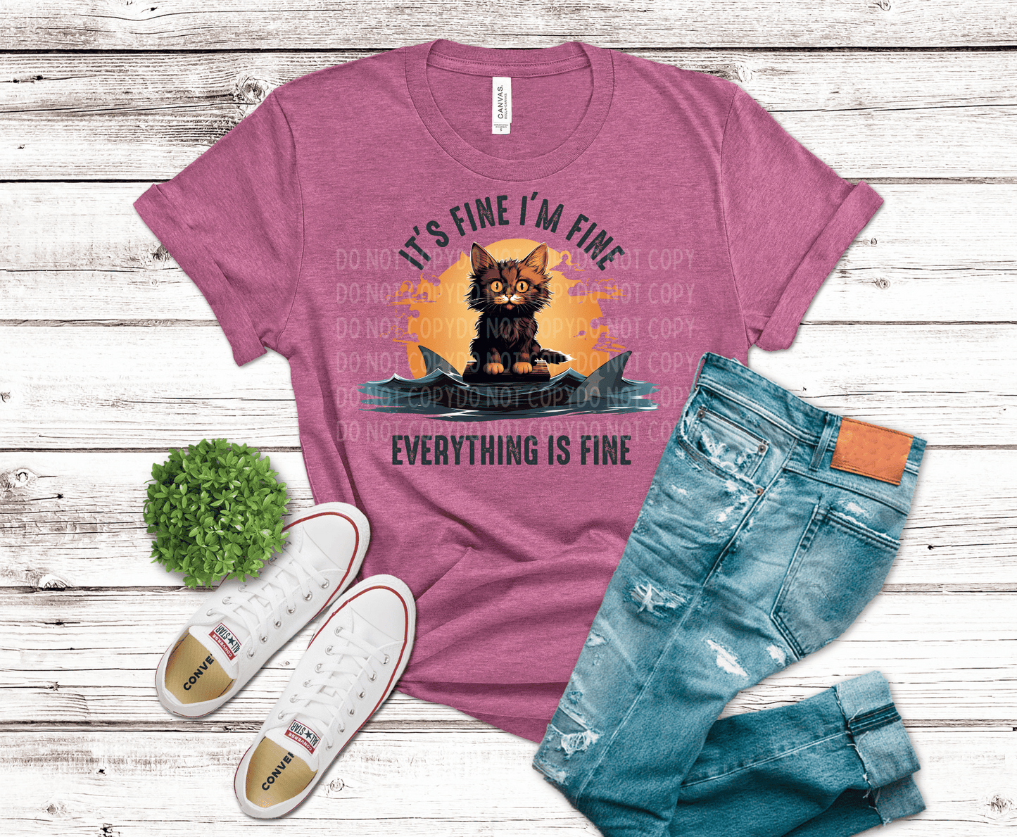 Crazy Cat It's Fine | DTF - Griffin Expressions