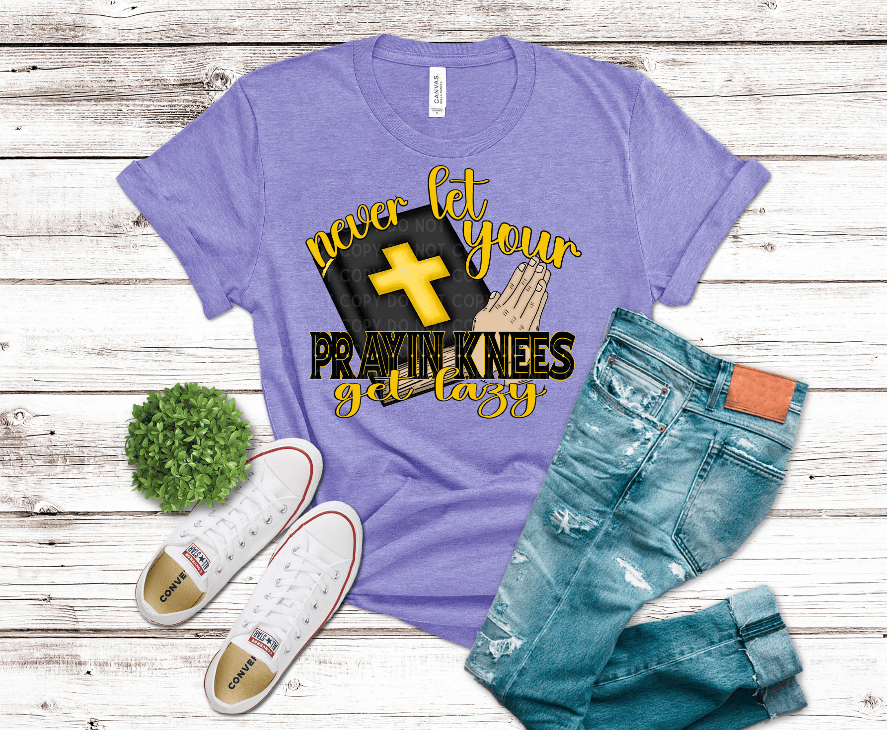 Praying Knees Get Lazy | DTF - Griffin Expressions