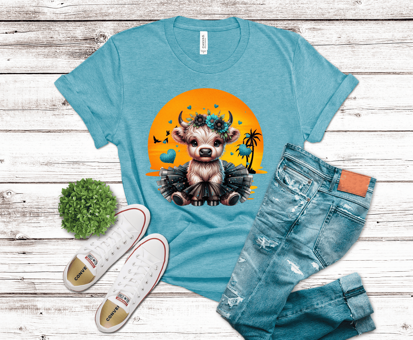 Cute Highland Cow | DTF Heat Transfer - Griffin Expressions