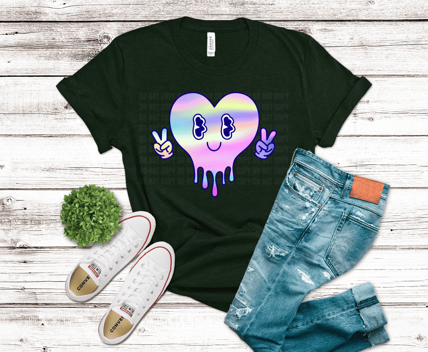 Heart Smiley Drip | DTF - Griffin Expressions