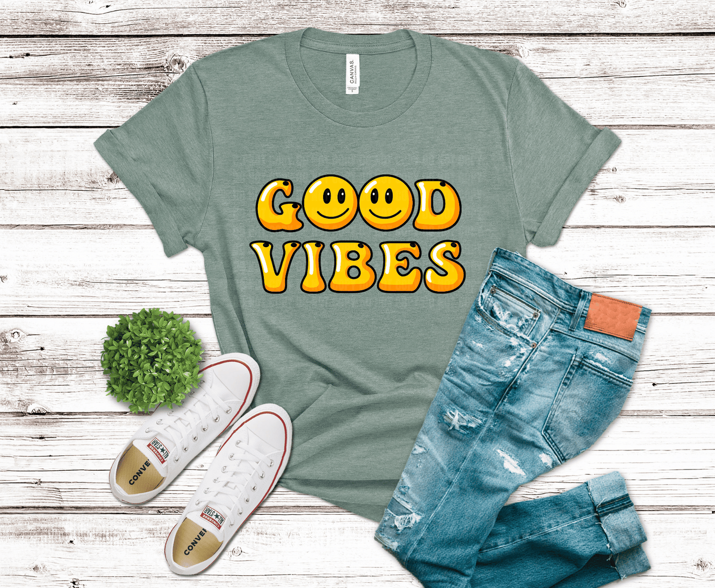 Good Vibes Smiley | DTF - Griffin Expressions