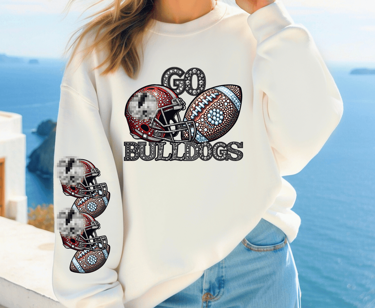 Bulldogs Bling 1 with Sleeve | DTF - Griffin Expressions