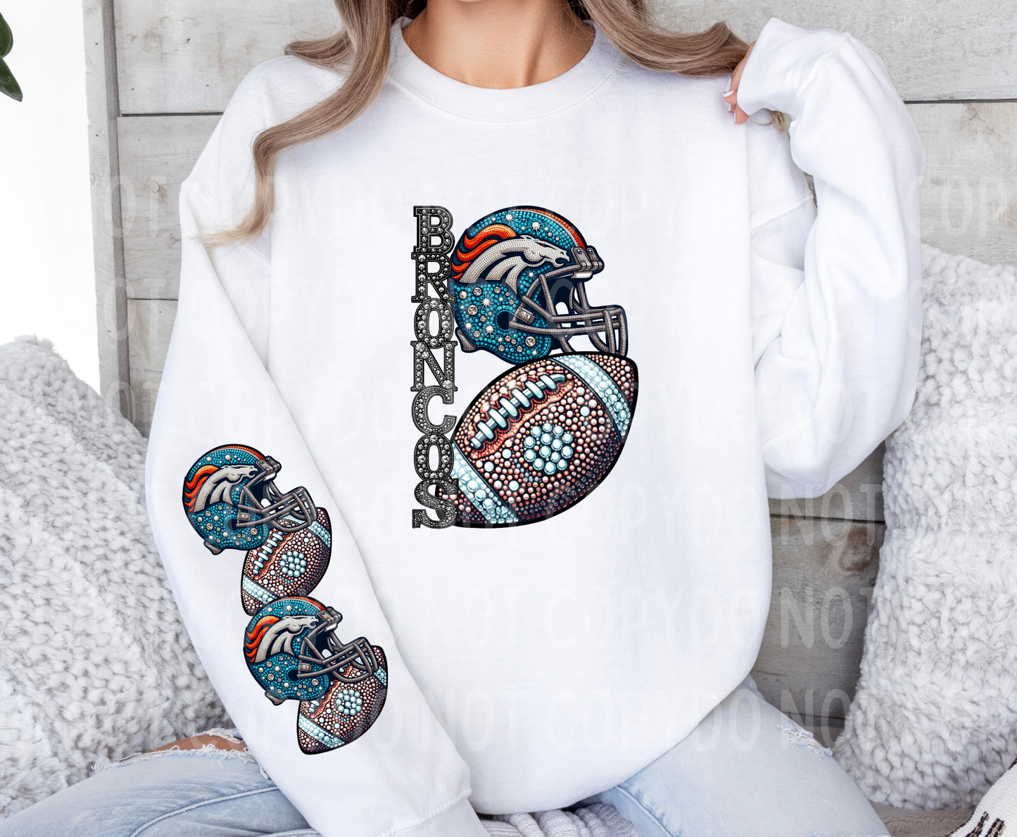 Broncos Bling with Sleeve | DTF - Griffin Expressions