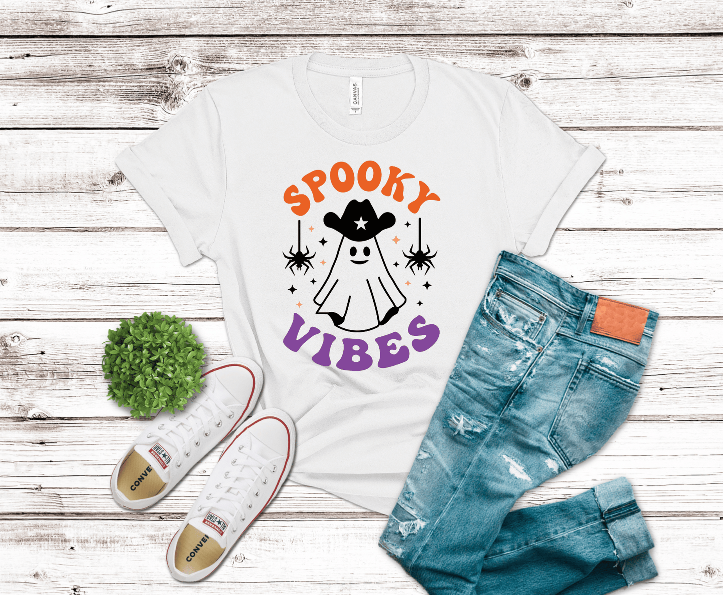 Spooky Vibes Ghost | DTF - Griffin Expressions