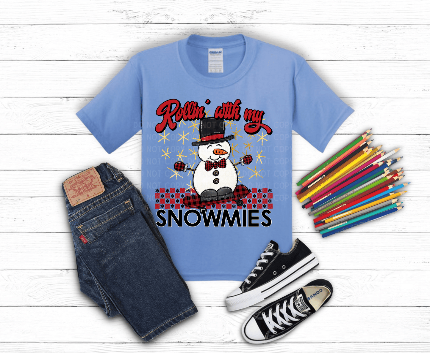Skateboarding Snowmies | DTF - Griffin Expressions