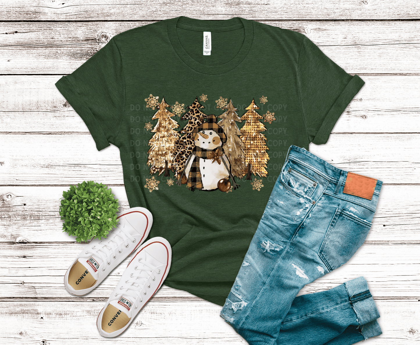 Gold Bling Snowman | DTF - Griffin Expressions