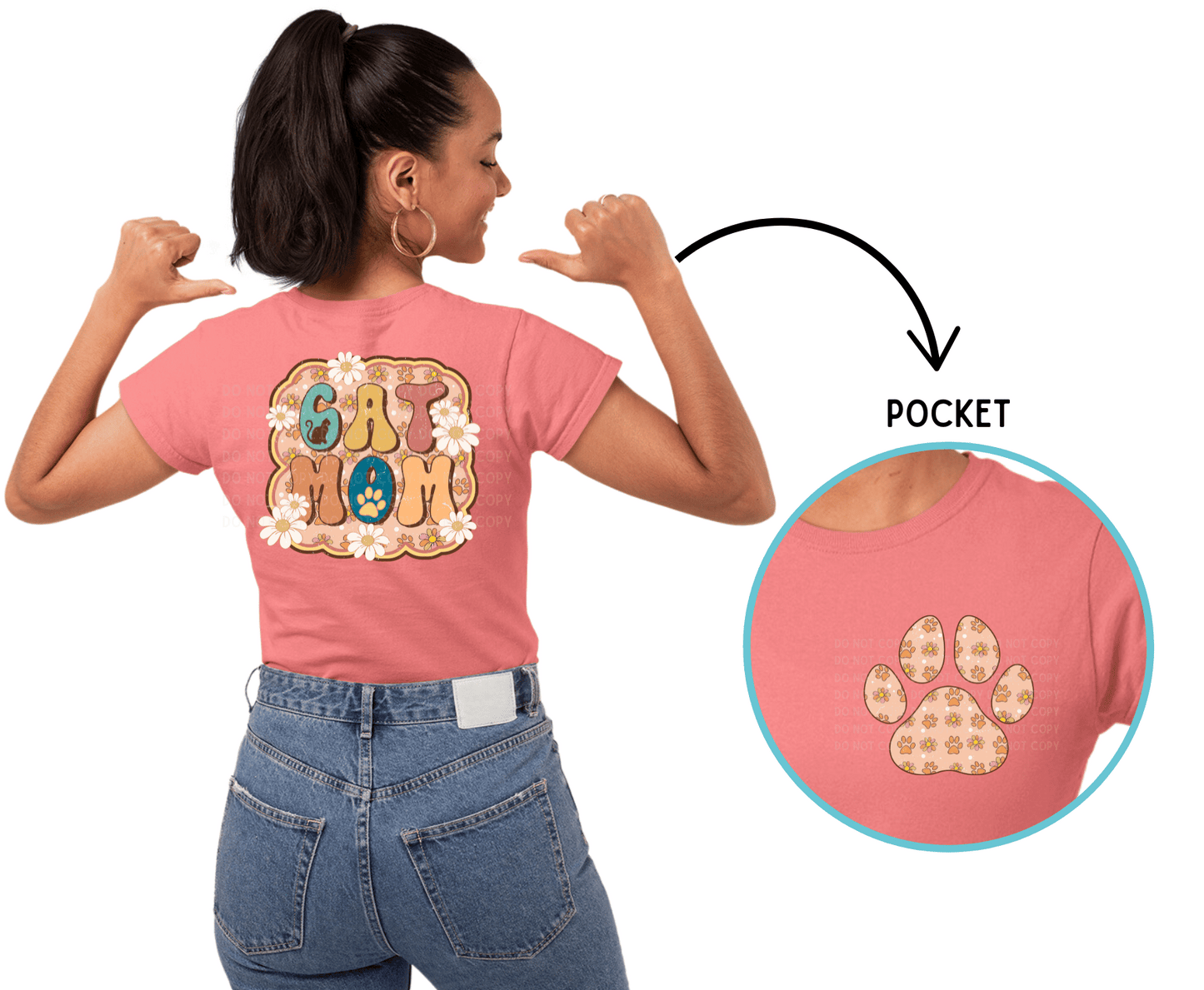 Flower Cat Mom | DTF - Griffin Expressions