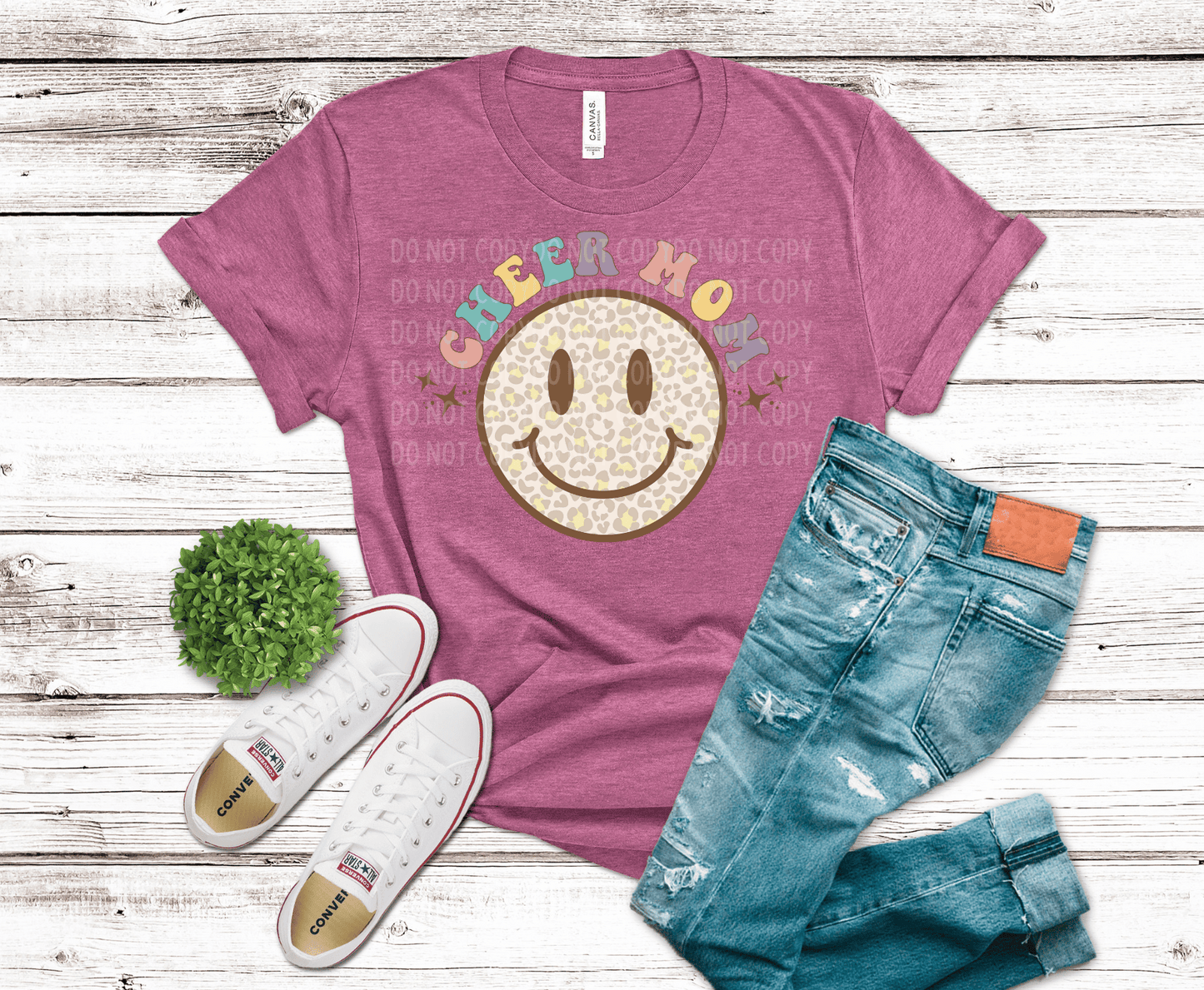 Cheer Mom Smiley | DTF - Griffin Expressions