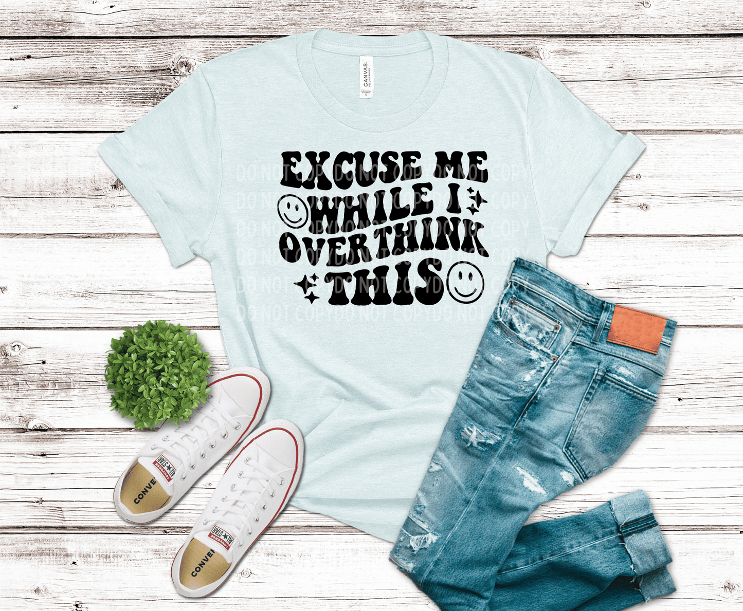 Excuse Me While I Over Think This Wavy | DTF - Griffin Expressions