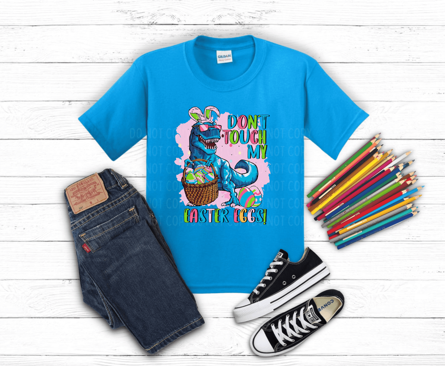 Blue Dino Easter | DTF - Griffin Expressions