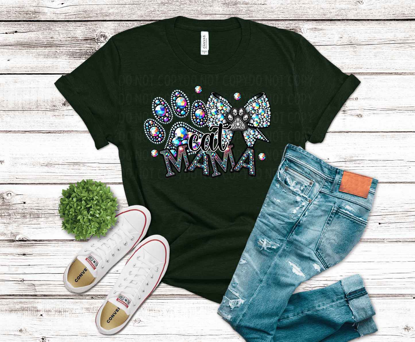 Glitter Cat Mom | DTF - Griffin Expressions