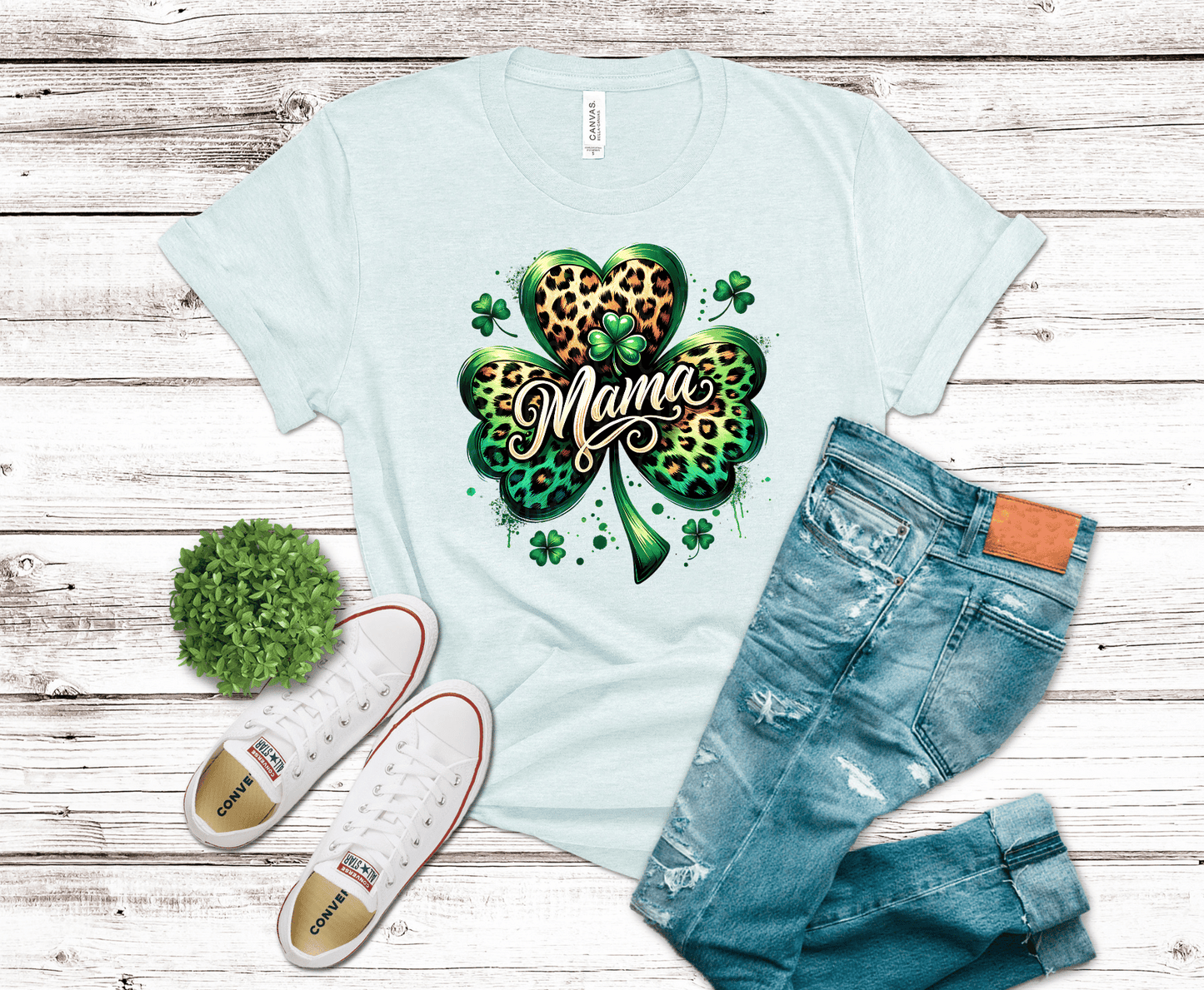 Mama Shamrock Leopard | DTF - Griffin Expressions