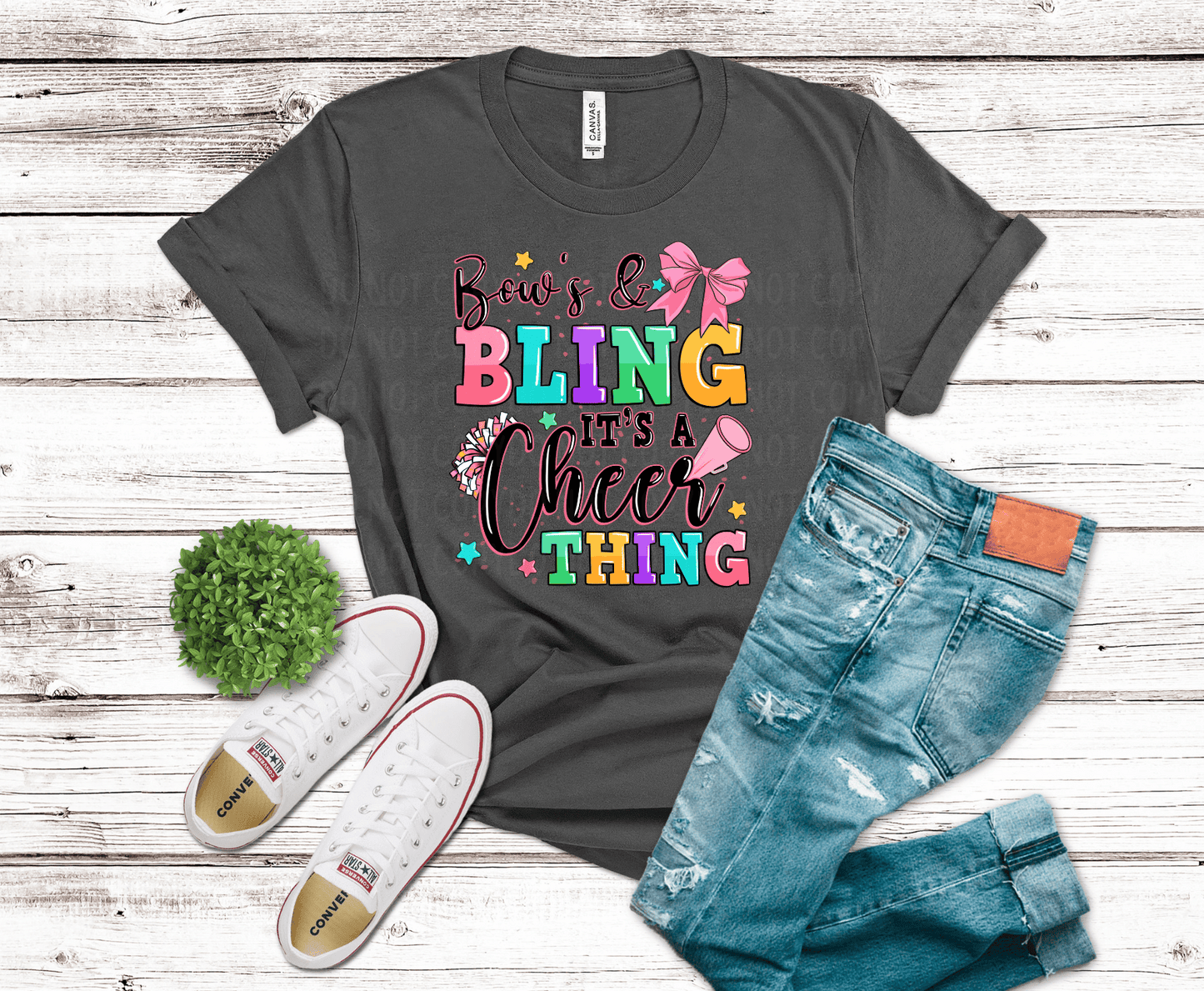 Bows And Bling Cheer | DTF - Griffin Expressions