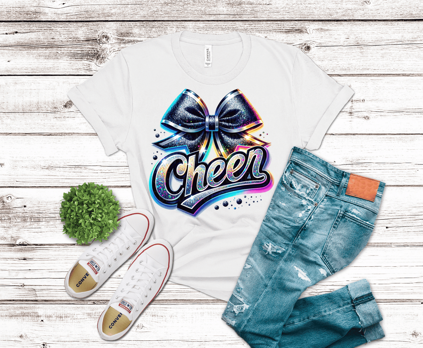 Shiney Cheer Bow | DTF - Griffin Expressions