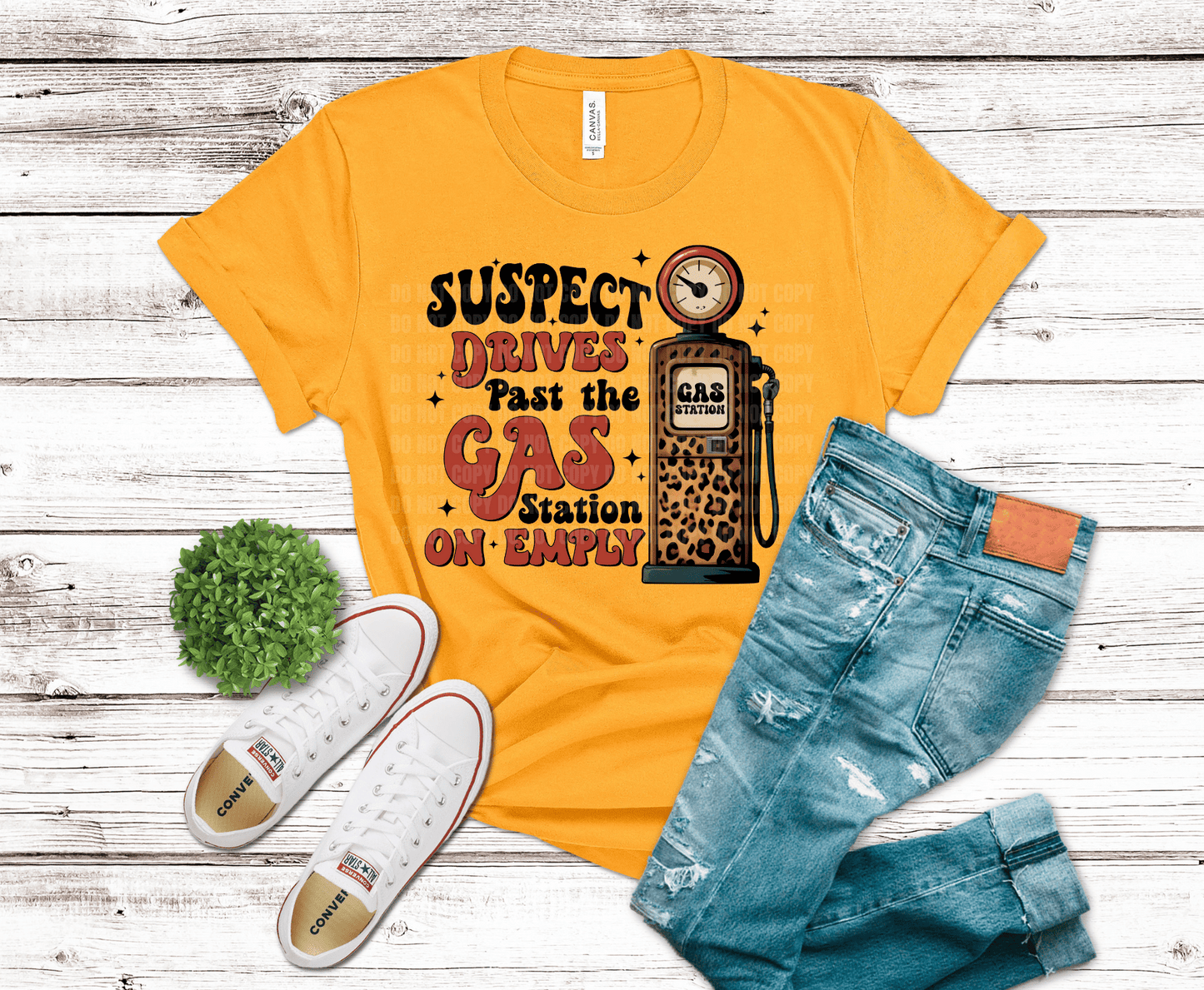 Suspect Drives Past The Gas Station | DTF Heat Transfer - Griffin Expressions