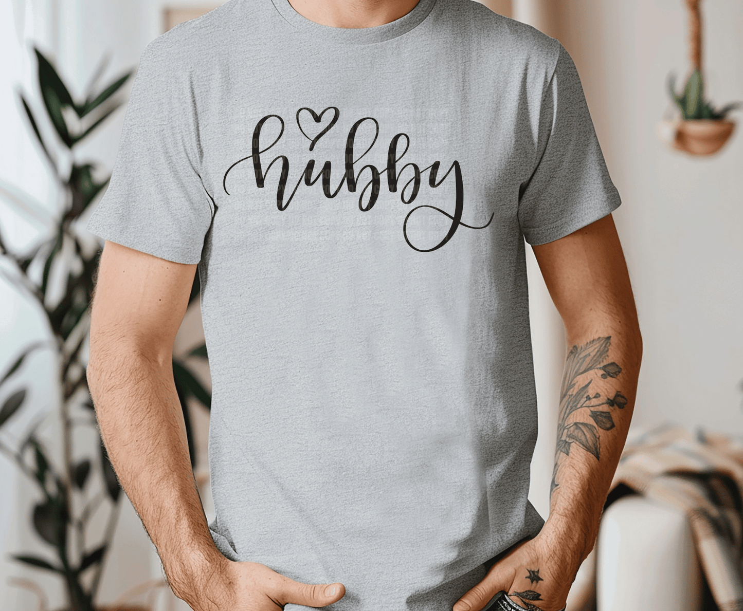 Hubby Heart | DTF Heat Transfer - Griffin Expressions