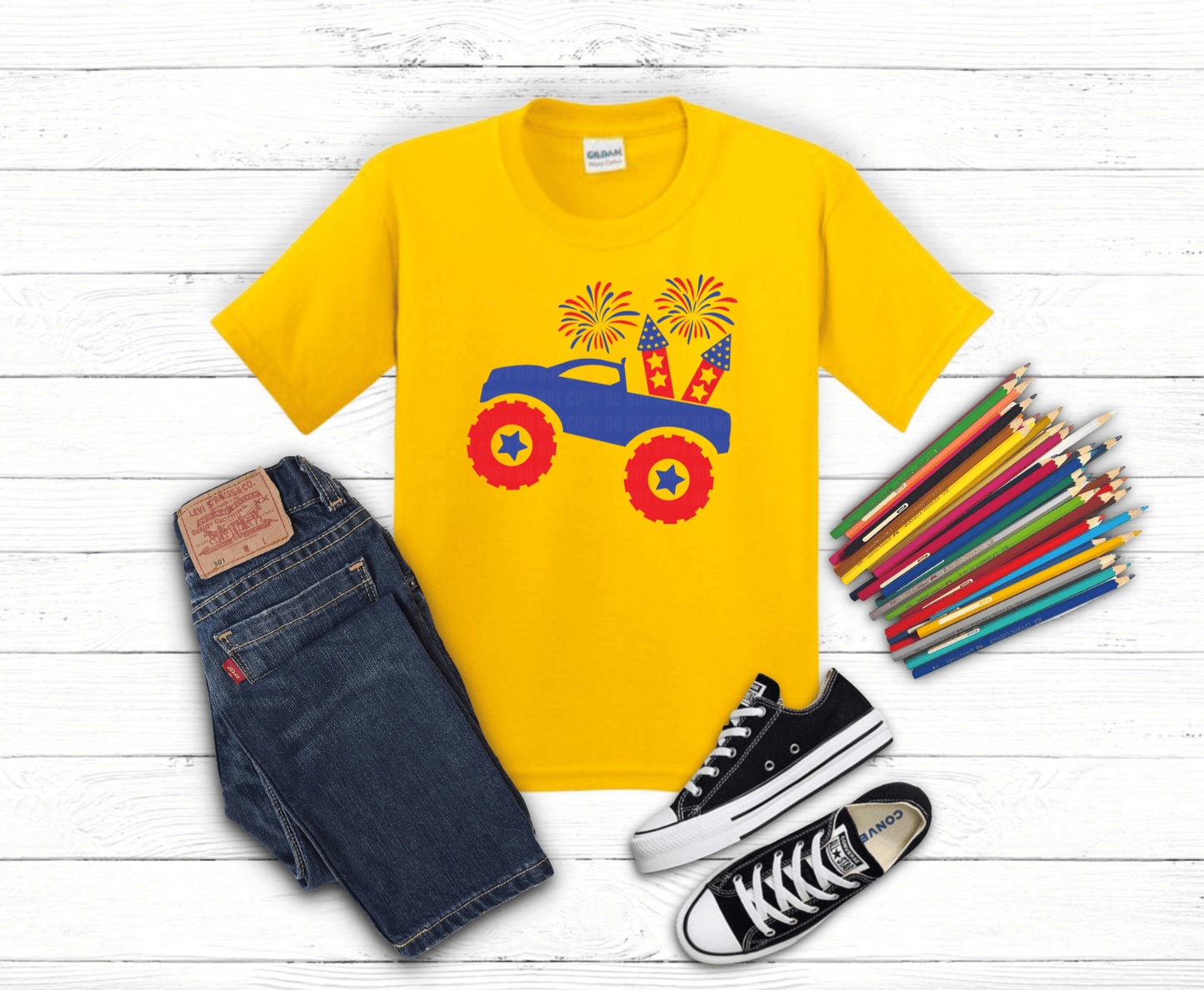 July of 4 Monster Truck | DTF Heat Transfer - Griffin Expressions