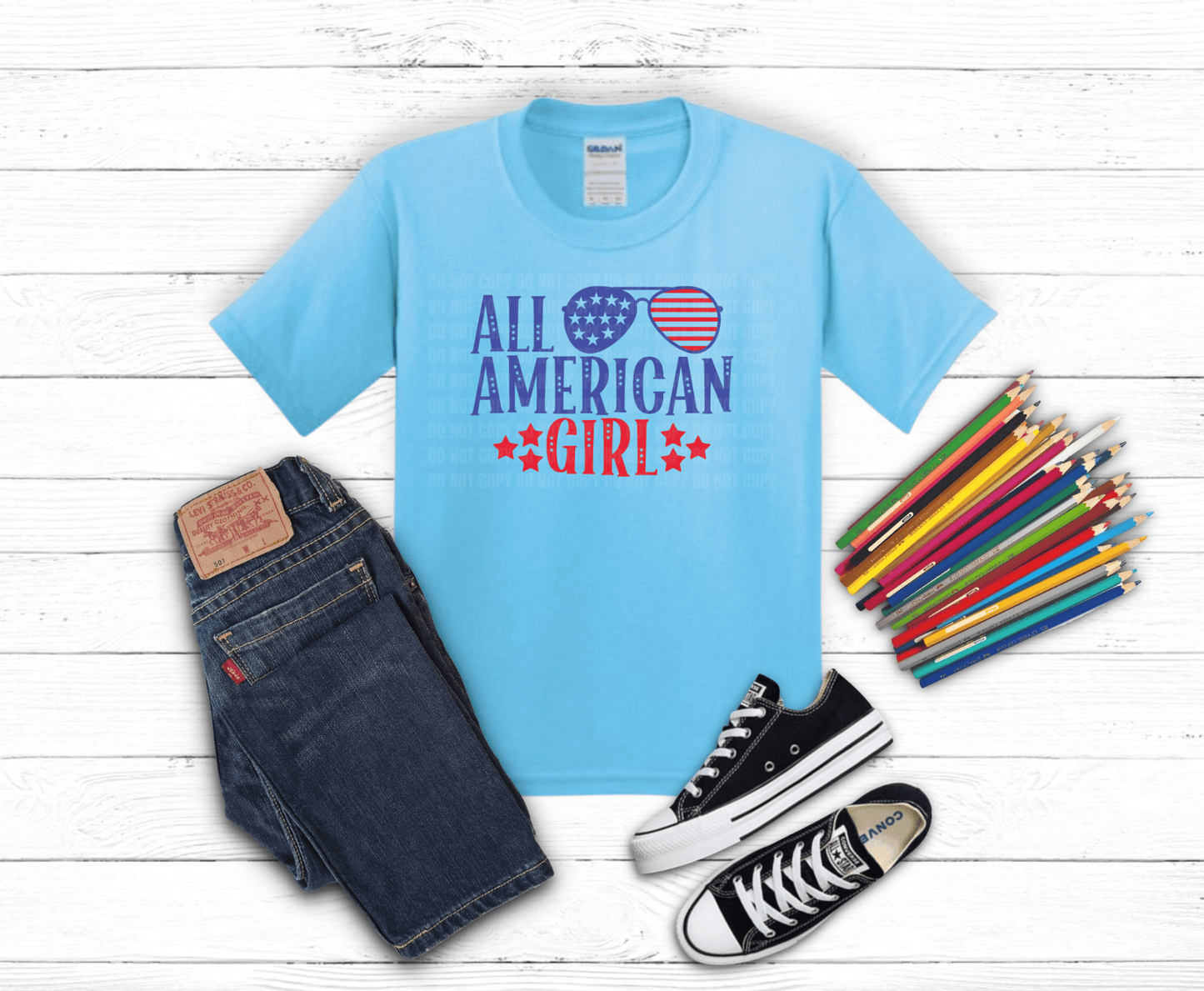 All American Girl | DTF Heat Transfers - Griffin Expressions