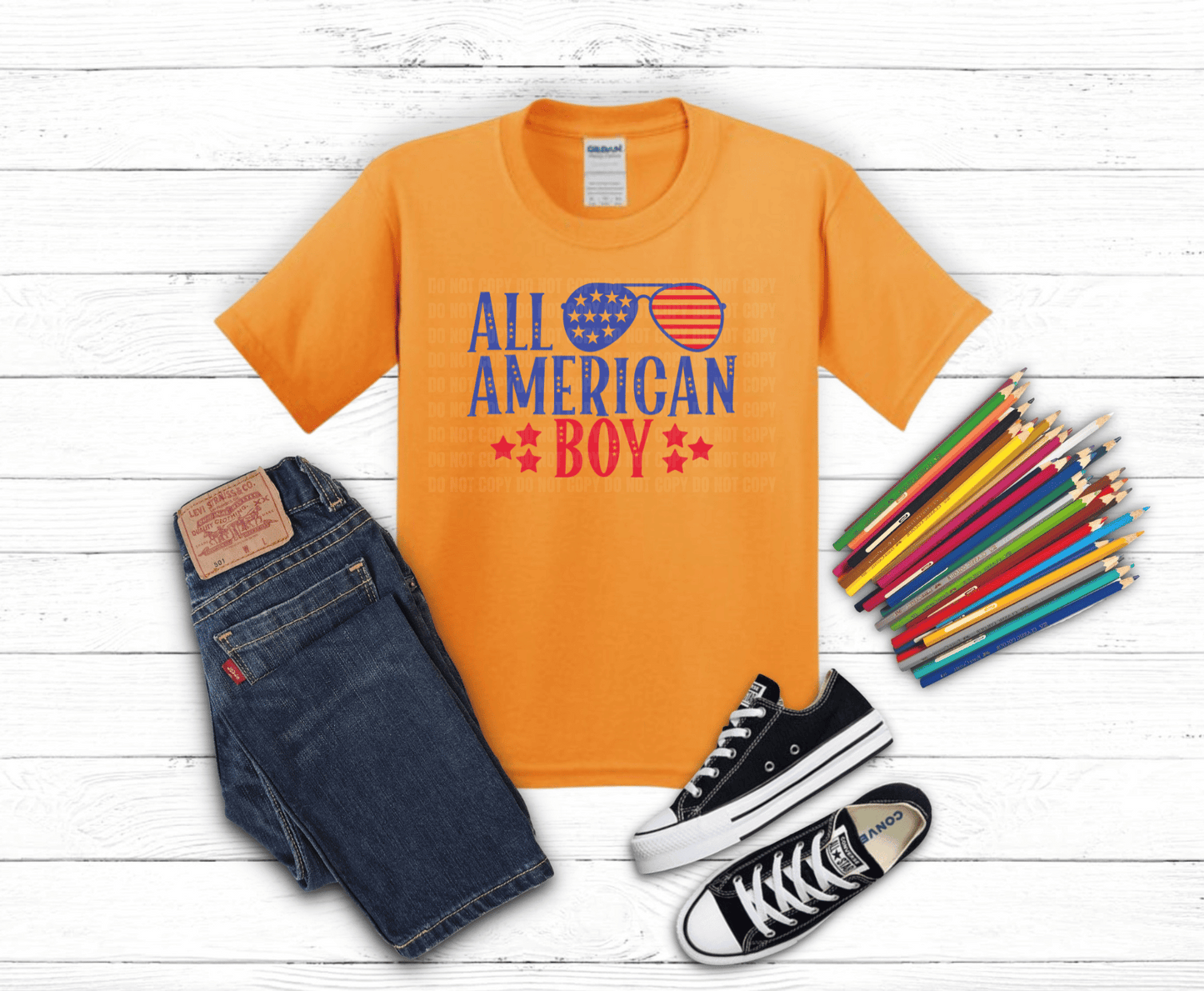 All American Boy | DTF Heat Transfer - Griffin Expressions
