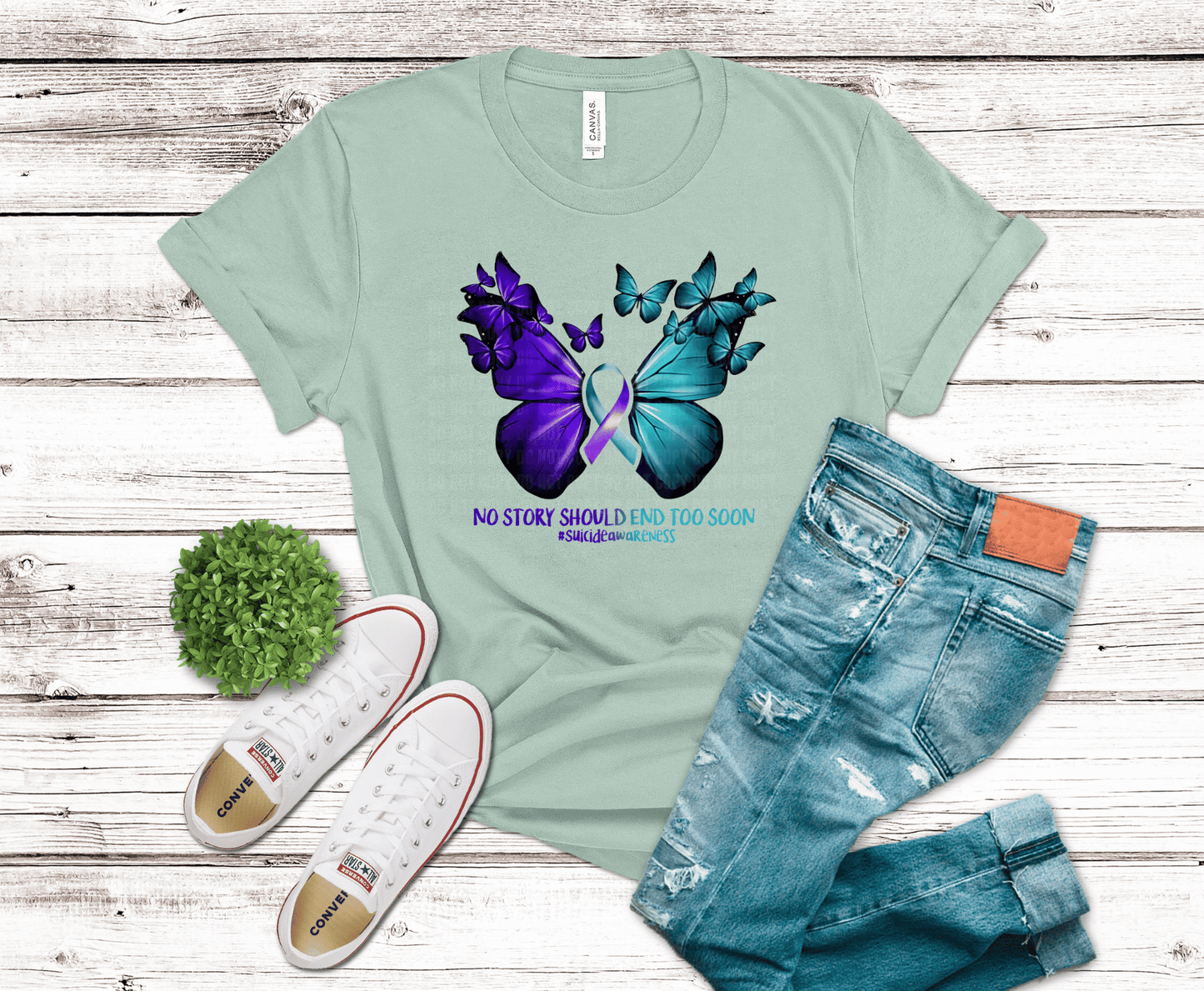Butterfly Ribbon | DTF Heat Transfer - Griffin Expressions