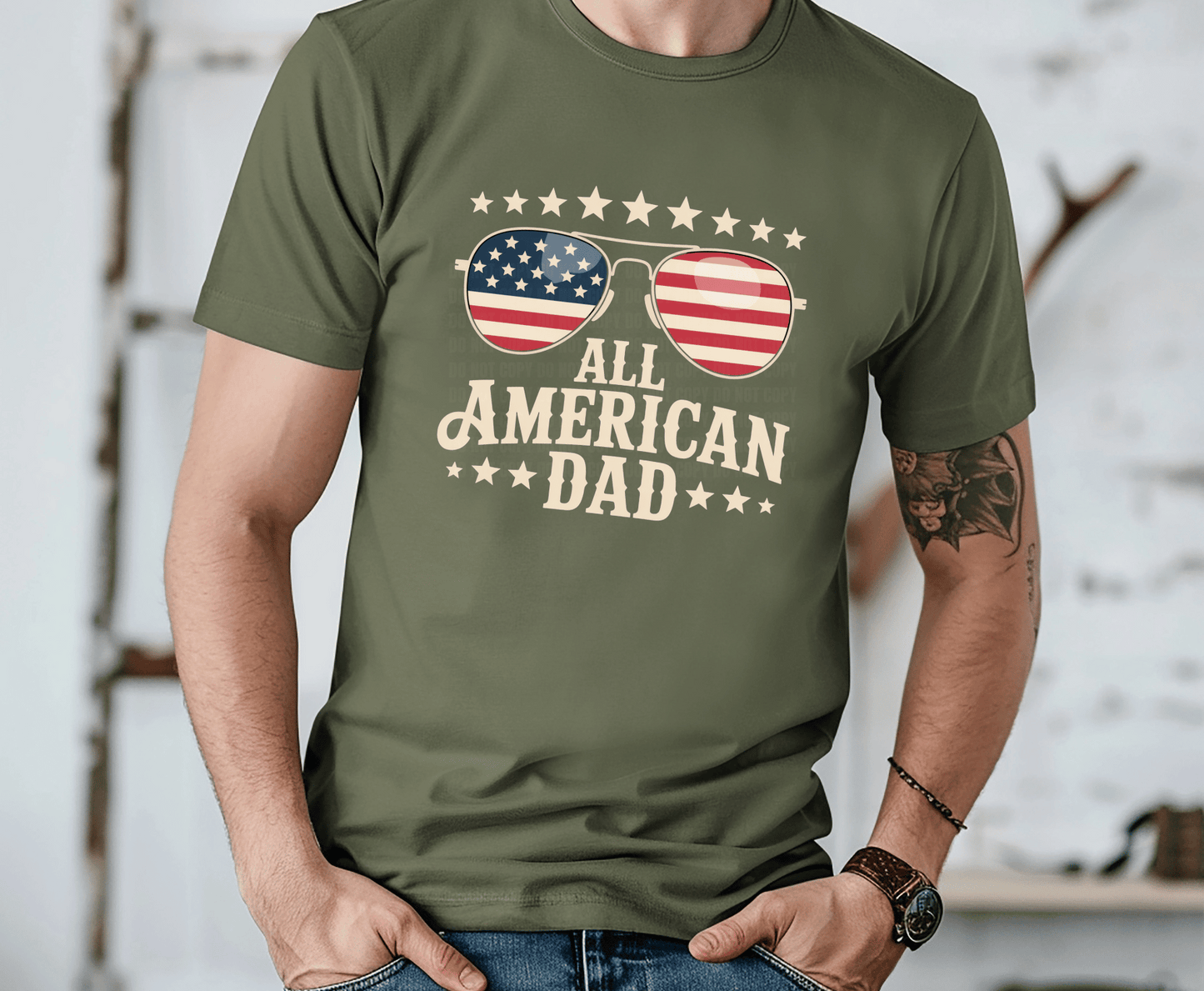 All American Dad | DTF Heat Transfer - Griffin Expressions